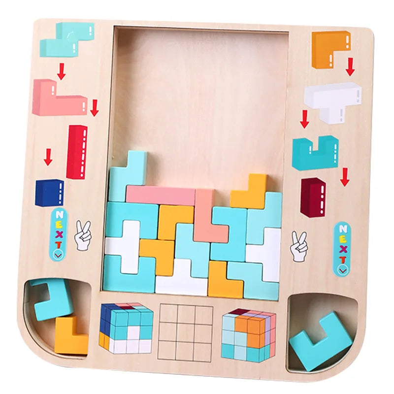 2-in-1 Magic Cube Puzzle Board for Kids