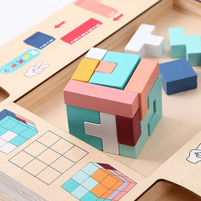 2-in-1 Magic Cube Puzzle Board for Kids